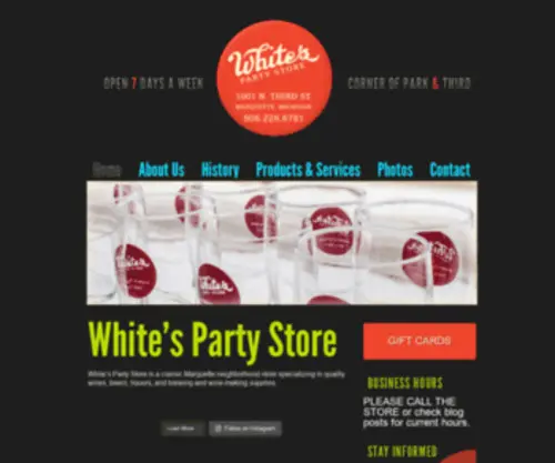 Whitespartystore.com(White's Party Store) Screenshot