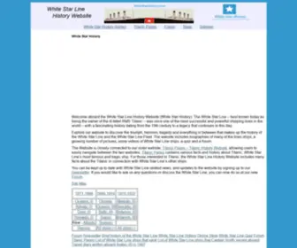 Whitestarhistory.com(White Star Line History Website (White Star History)) Screenshot