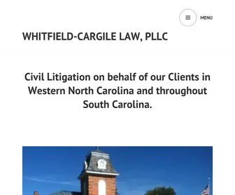 Whitfieldcargilelaw.com(Civil Litigation Law Firm Serving Western North Carolina and South Carolina) Screenshot