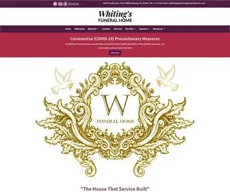 Whitingsfuneralhome.com(Whiting's Funeral Home) Screenshot