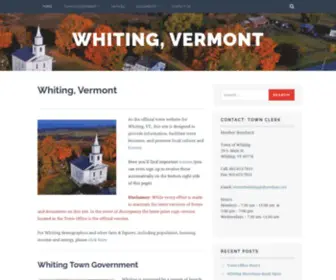 WhitingVT.com(Whiting, Vermont) Screenshot