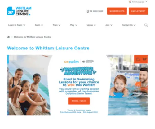 Whitlamleisurecentre.com.au(Whitlam Leisure Centre) Screenshot