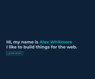 Whitmore.io(Alex Whitmore) Screenshot