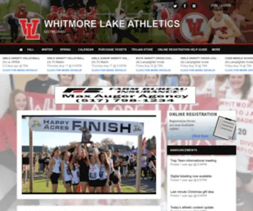 Whitmorelakeathletics.com(Whitmore Lake High School) Screenshot