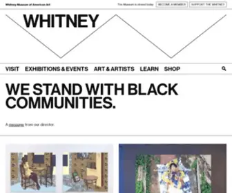 Whitney.org(Whitney Museum of American Art) Screenshot