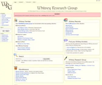 Whitneygen.org(Whitney Research Group) Screenshot