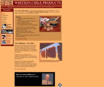 Whitsonschile.com(Whitson Chile Products) Screenshot