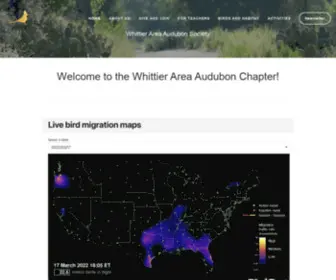 Whittieraudubon.org(The Whittier Area Audubon Society) Screenshot