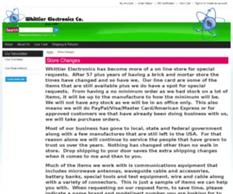 Whittierelectronics.com(Whittier Electronics) Screenshot