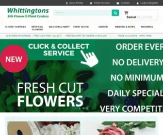 Whittingtons.biz(The UKs largest florist sundry wholesaler) Screenshot