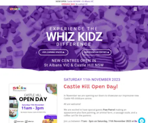 Whizkidz.com.au(Whiz Kidz Early Learning Centre & Pre) Screenshot