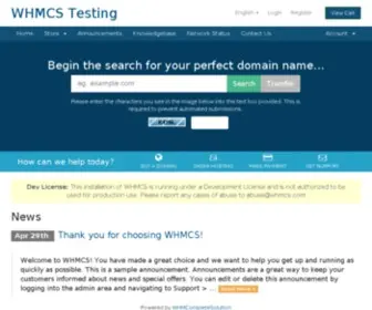 WHMCstest.biz(Portal Home) Screenshot