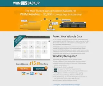 Whmeasybackup.com(Complete Backup Solution For WHM Reseller Hosting Accounts) Screenshot