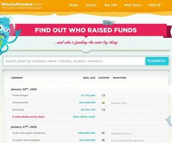Whogotfunded.com(Fundings) Screenshot