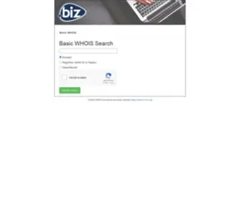 Whois.biz(Registry Whois) Screenshot