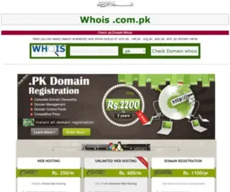 Whois.com.pk(Pk Domain Whois) Screenshot