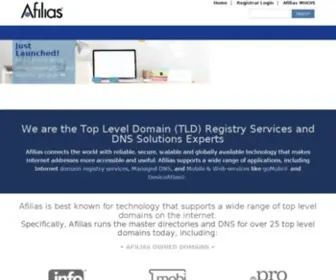 Whois.info(Visit the Top Level Domain (TLD) Registry Services and DNS Solutions Experts) Screenshot