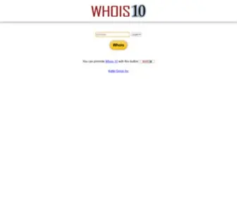 Whois10.com(Whois 10) Screenshot