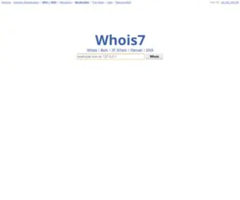 Whois7.com(Whois Service) Screenshot