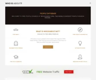 Whoisabout.net(Best Landing Page Examples of 2024) Screenshot