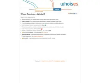 Whoises.com(Whois de dominios .es) Screenshot