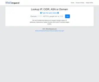 Whoisrequest.com(Whois Search) Screenshot