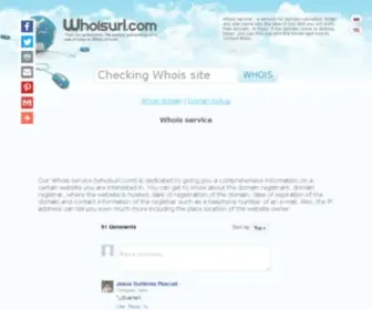 Whoisurl.com(Whois service on Whois) Screenshot