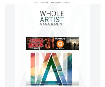 Wholeartistmanagement.com(Whole Artist Management) Screenshot