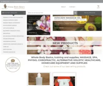 Wholebodyhealing.com(Massage Therapy Supplies and Products) Screenshot