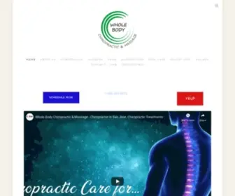 Wholebodysj.com(Chiropractor San Jose CA) Screenshot