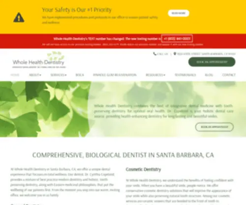 Wholehealthdds.com(Whole Health Dentistry) Screenshot