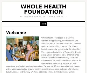 Wholehealthfound.com(Fellowship for Intentional Community) Screenshot