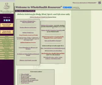 Wholehealthresources.com(Whole Health Resources) Screenshot