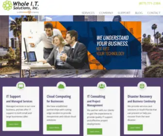 Wholeit.com(IT Support Los Angeles Managed IT Services for Business) Screenshot