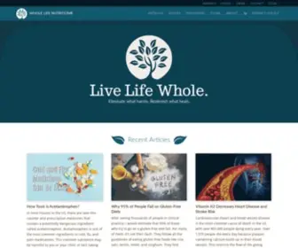 Wholelifenutrition.net(Whole Life Nutrition®) Screenshot