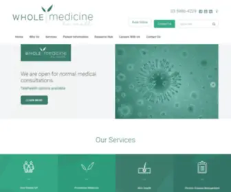 Wholemedicine.com.au(Optimising your health through holistic general practice) Screenshot