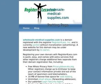 Wholesale-Medical-Supplies.com(Parking page for domain registered with Register4Less.com) Screenshot