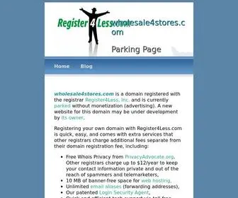 Wholesale4Stores.com(Parking page for domain registered with Register4Less.com) Screenshot