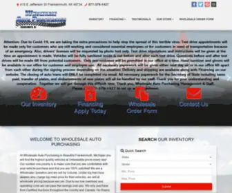 Wholesaleautopurchasing.com(Used Cars Frankenmuth MI) Screenshot