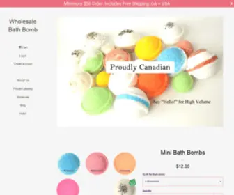 Wholesalebathbomb.ca(Wholesale Bath Bomb) Screenshot