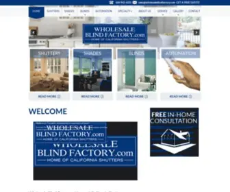 Wholesaleblindfactory.com(Wholesale Blind Factory) Screenshot