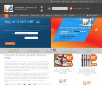 Wholesaleclearance.co.uk(Wholesale Clearance Bankrupt Stock) Screenshot