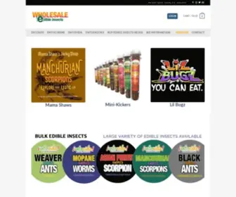 Wholesaleedibleinsects.com(Edible Insect Products for Retail Sale) Screenshot