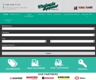 Wholesaleequipment.net(Forklift Rentals) Screenshot