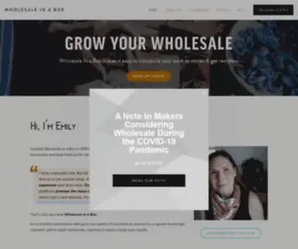 Wholesaleinabox.com(Helping makers grow their Wholesale) Screenshot