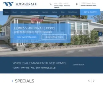 Wholesalemanufacturedhomes.com(Manufactured Homes) Screenshot