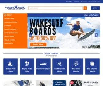 Wholesalemarine.com(Discount Boat Parts and Boat Supplies) Screenshot