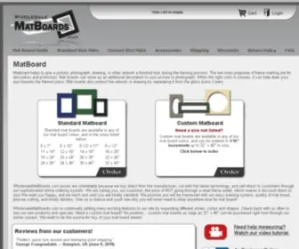 Wholesalematboards.com(Design Your Custom Frames) Screenshot