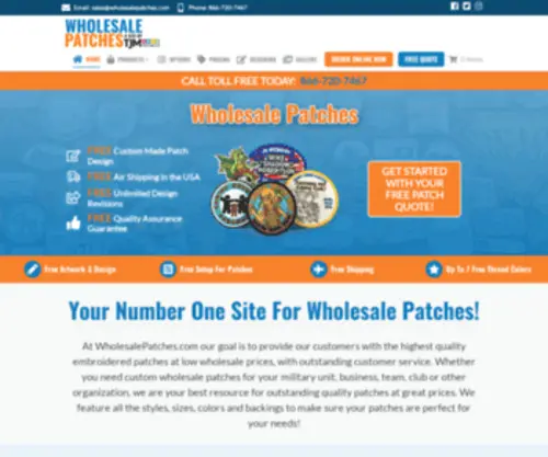 Wholesalepatches.com(Wholesalepatches) Screenshot