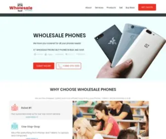 Wholesalephones.com(Wholesale Phones Home) Screenshot